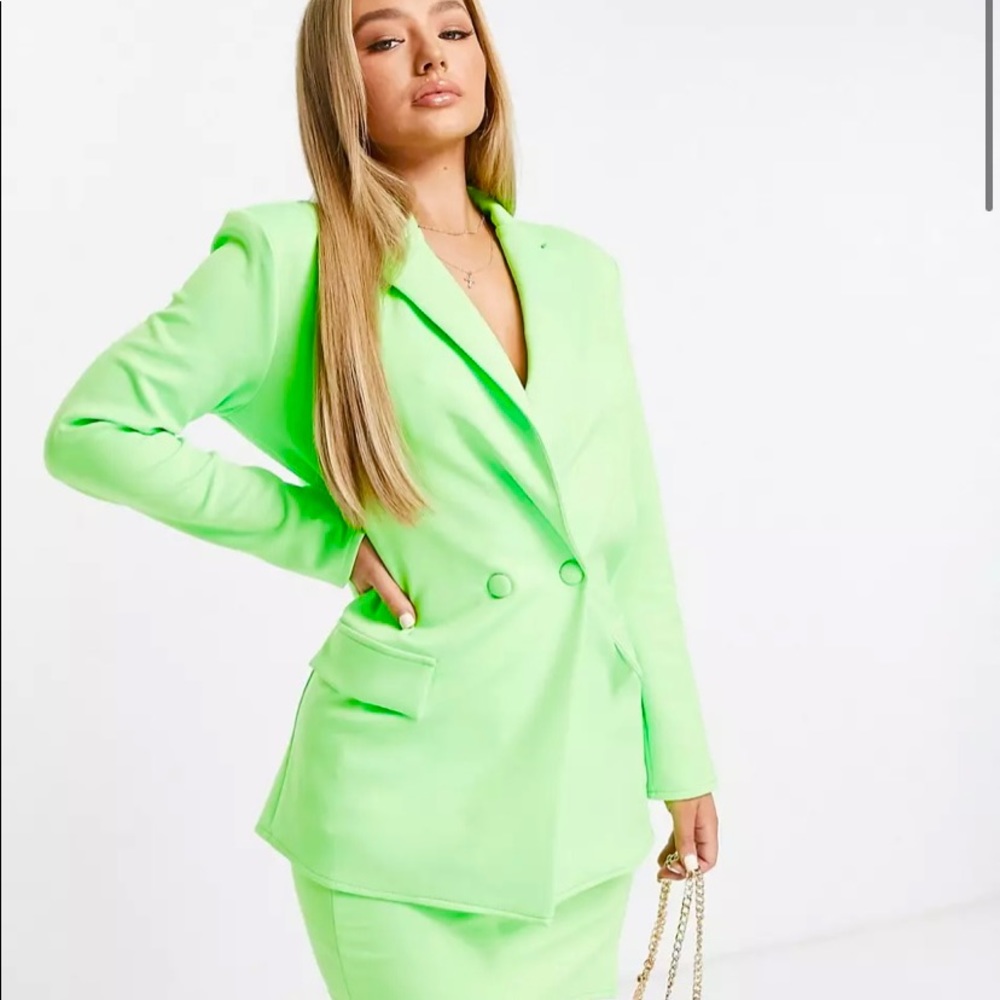ASOS neon green blazer